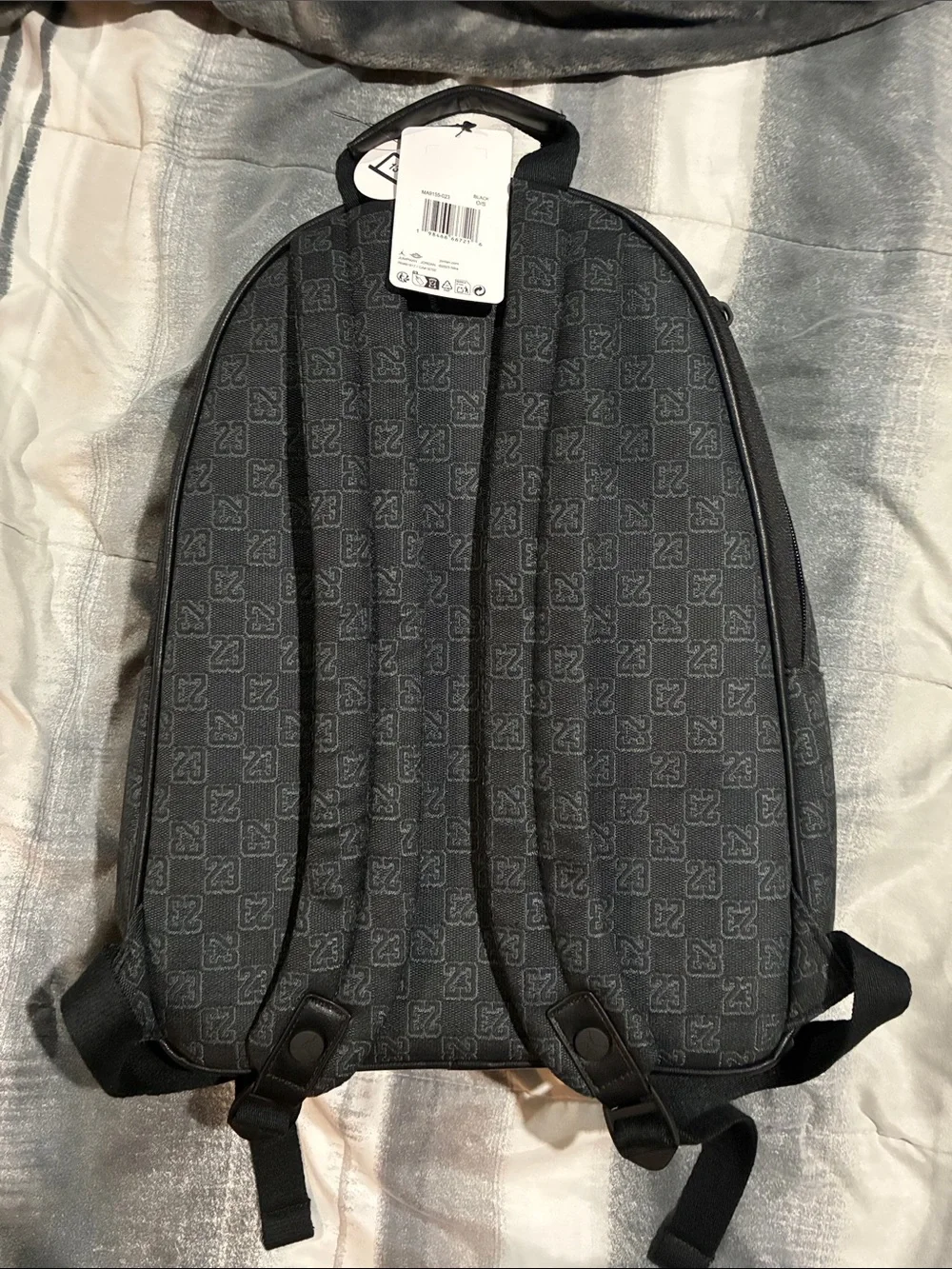 Jordan Black Backpack with Multicolor Patch Accents